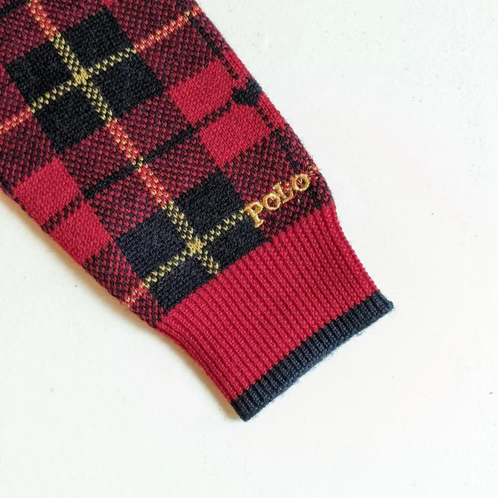 Ralph Lauren Baby Wool Plaid Cardigan